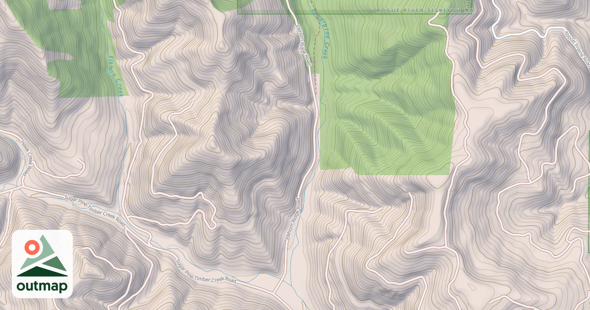 Map of SUGAR PINE CREEK