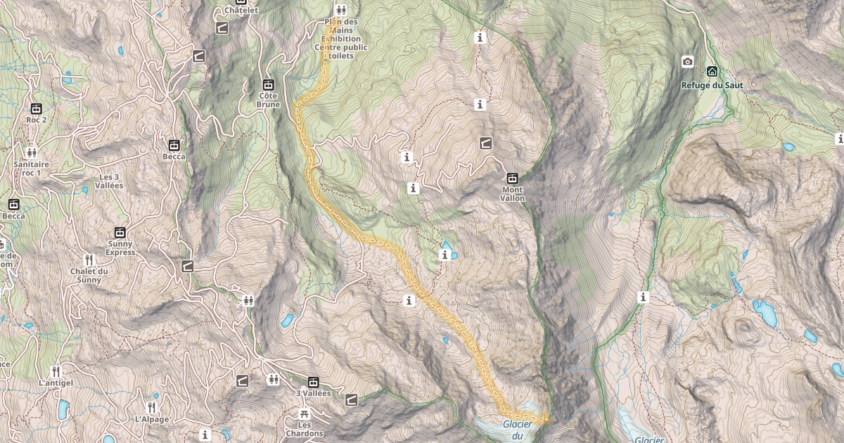 Map preview of Col de Borgne — Plan des Mains
