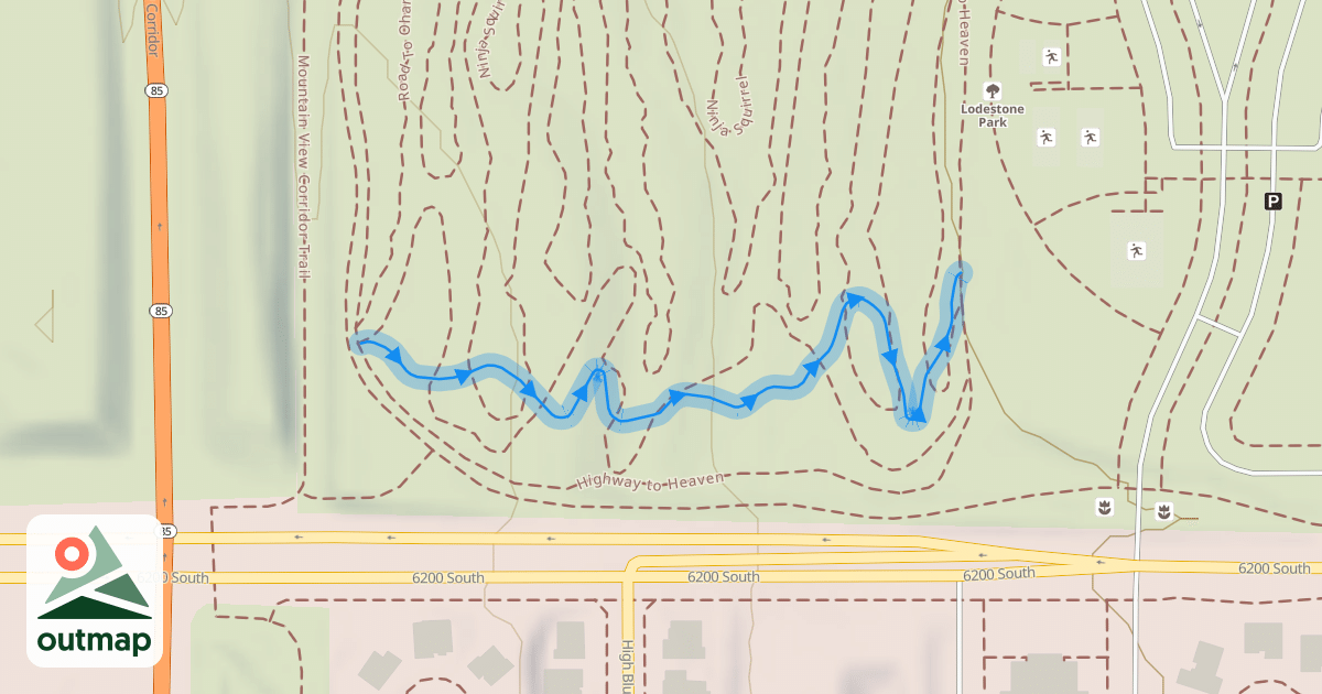 Map of Blue Flow Trail