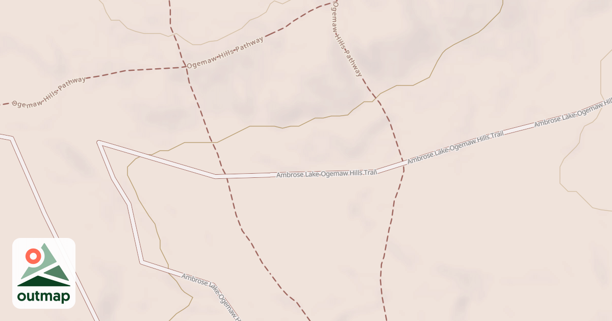 Map of Ambrose Lake To Ogemaw Hills Trail