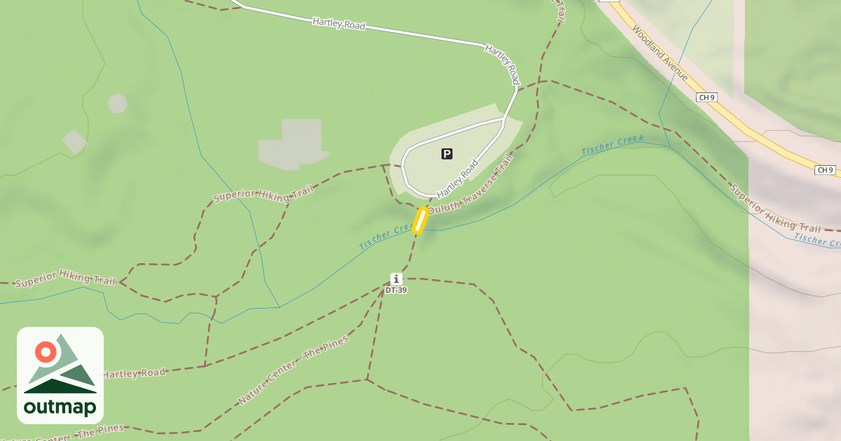 Map of Old Hartley Road/Duluth Traverse Trail