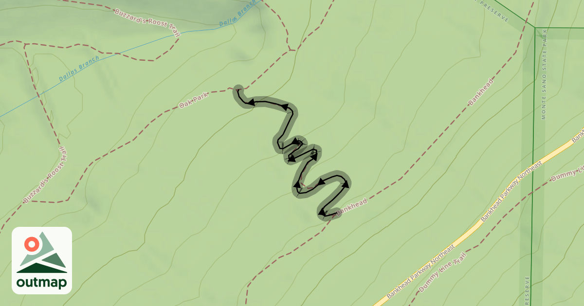 Map of Oak Park Trail