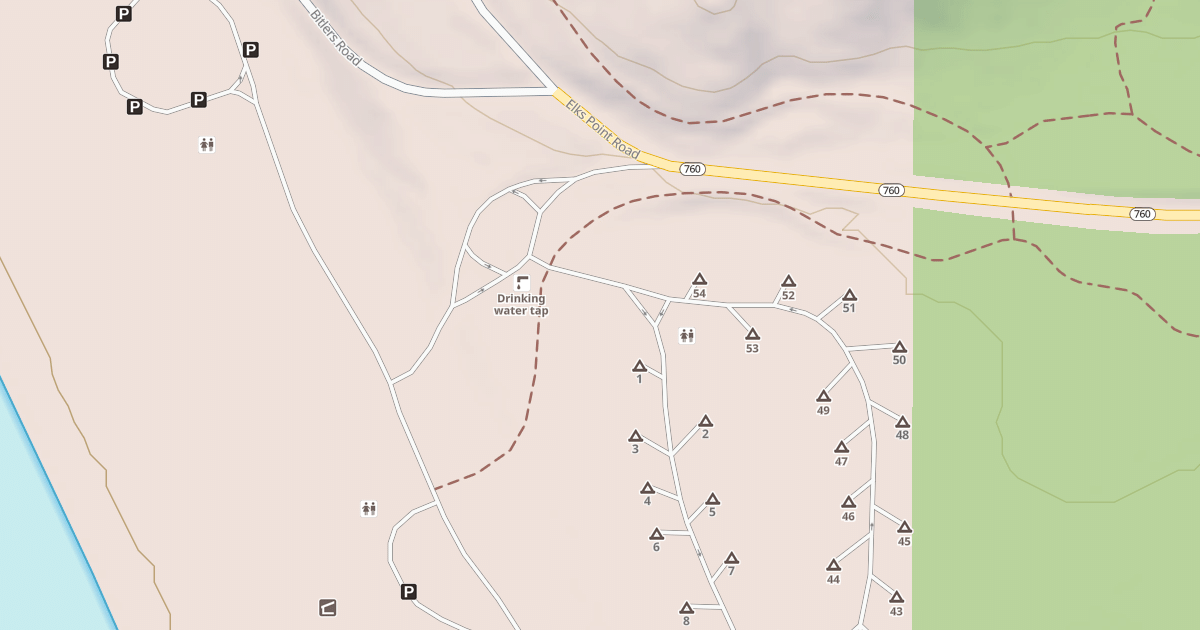 Map preview of NEVADA BEACH CG SPUR G