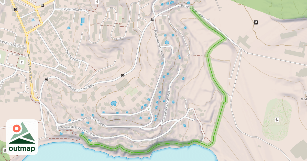 Map of Sentier des Douaniers