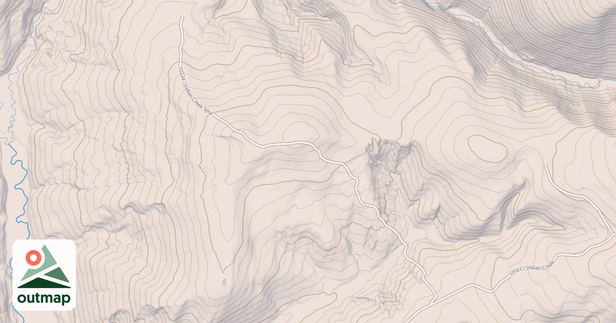 Map of INDIAN CREEK SPUR