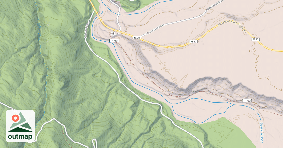 Map of FALLS CR