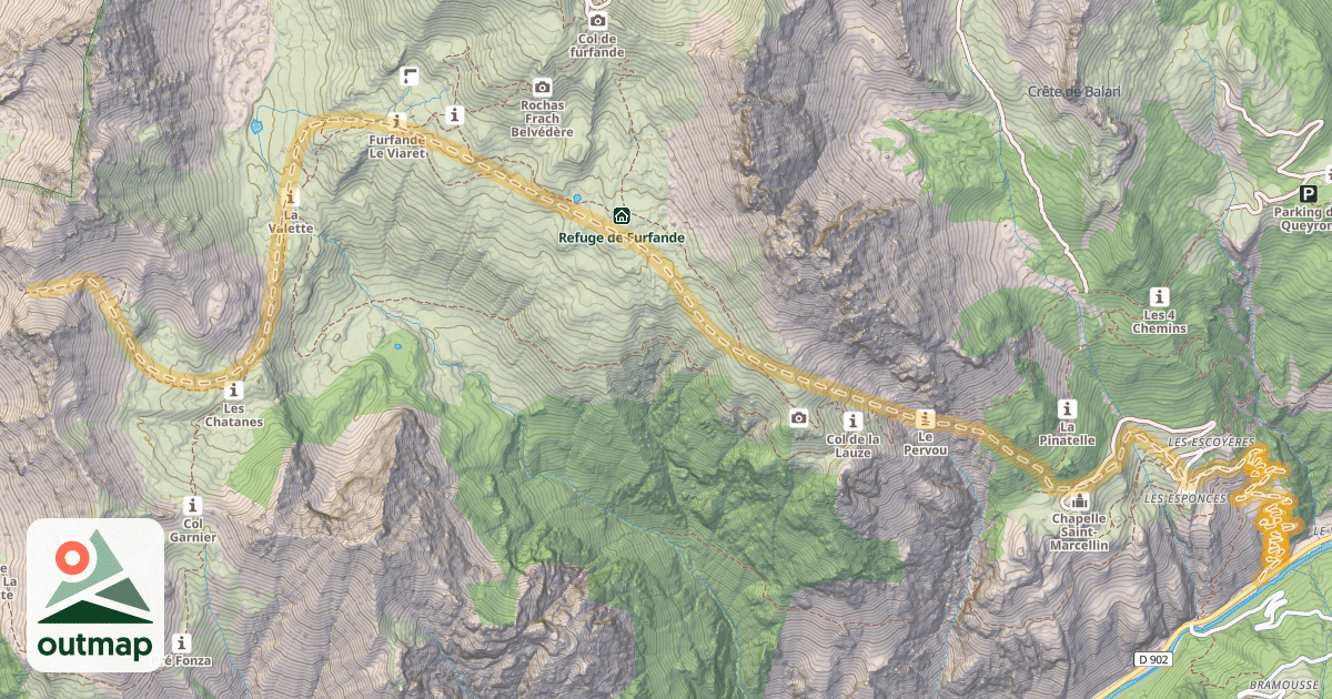 Map of Col Saint-Antoine — Le Veyer