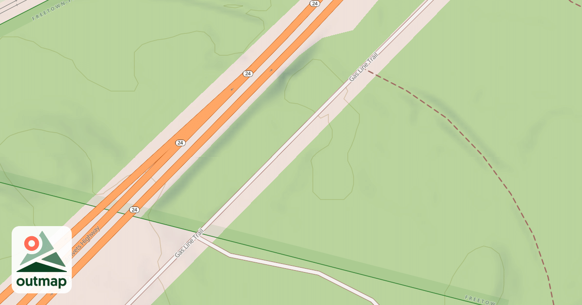Map of Gas Line Trail