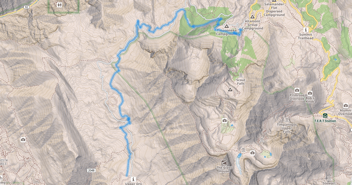 Map preview of Timpooneke-Chris' Flat Trail