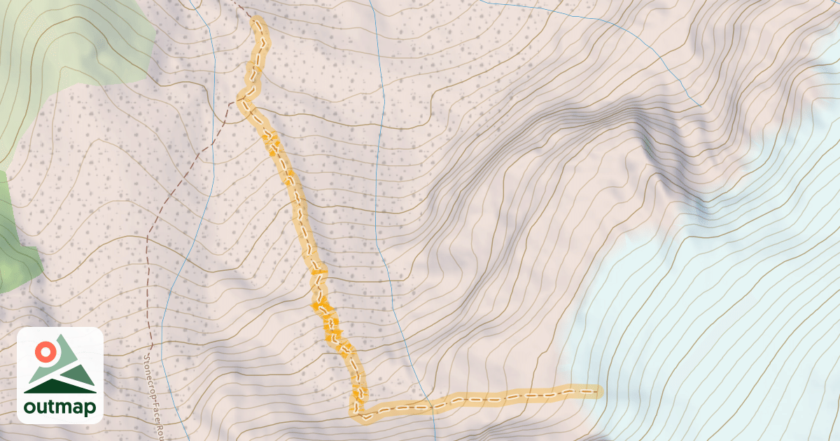 Map of Slalok Mountain Up Track