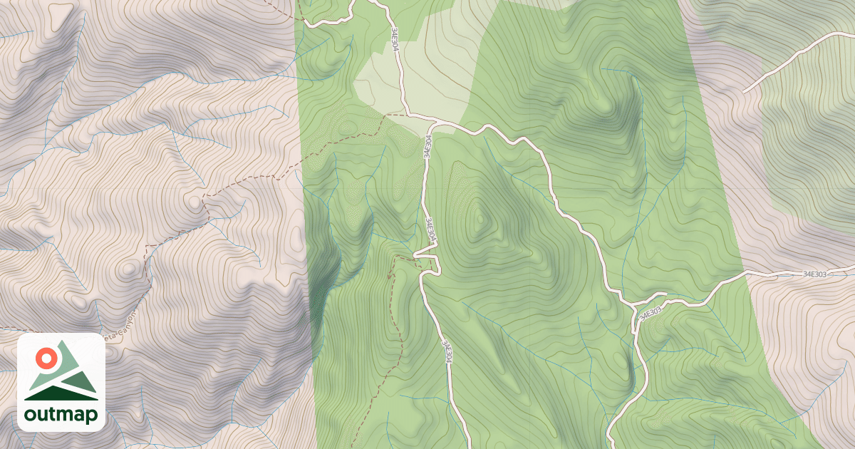 Map of Black Canyon To Redding Canyon