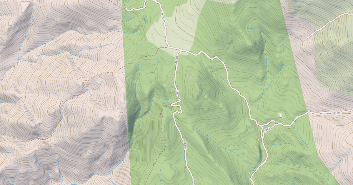 Map preview of Black Canyon To Redding Canyon