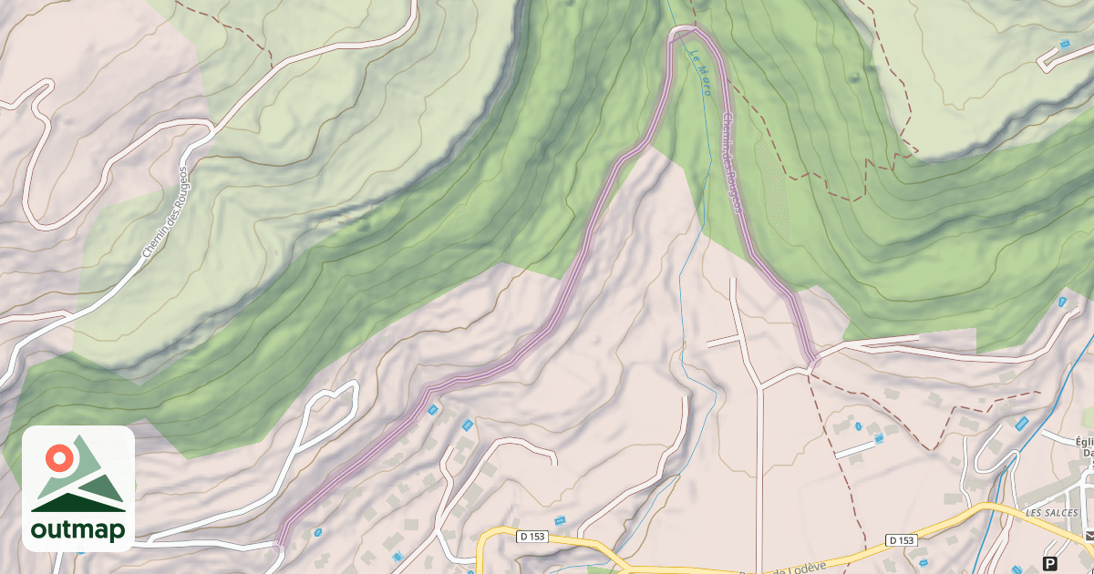 Map of Chemin des Rougeos