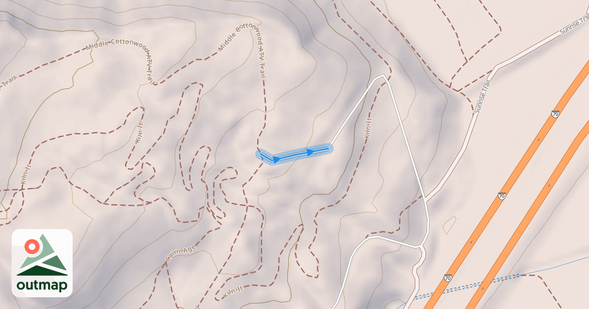 Map of Middle Cottonwood ATV Trail