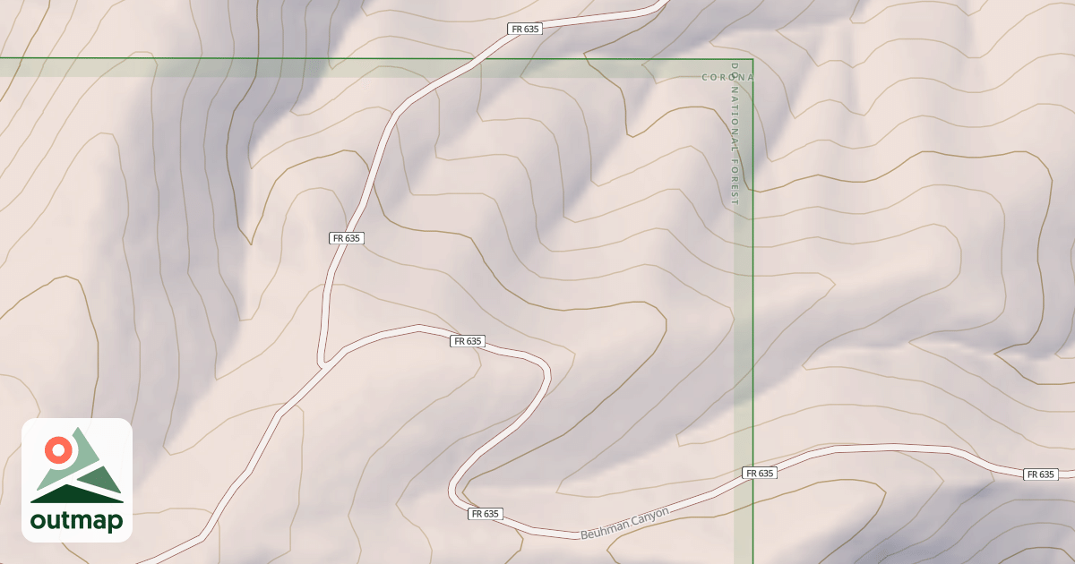 Map of BEUHMAN CANYON