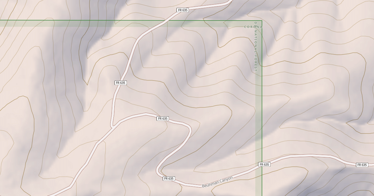 Map preview of BEUHMAN CANYON