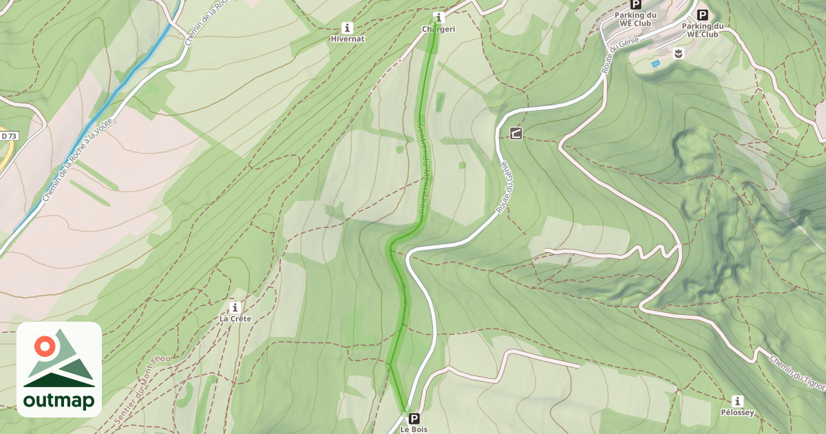 Map of Sentier du Mont Thou