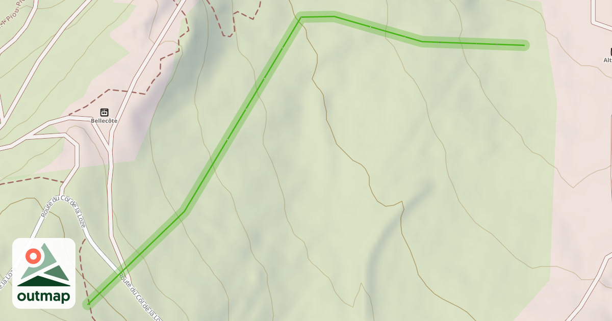 Map of Bellecôte-Pralong