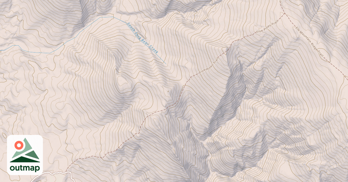 Map of FIVE PINES