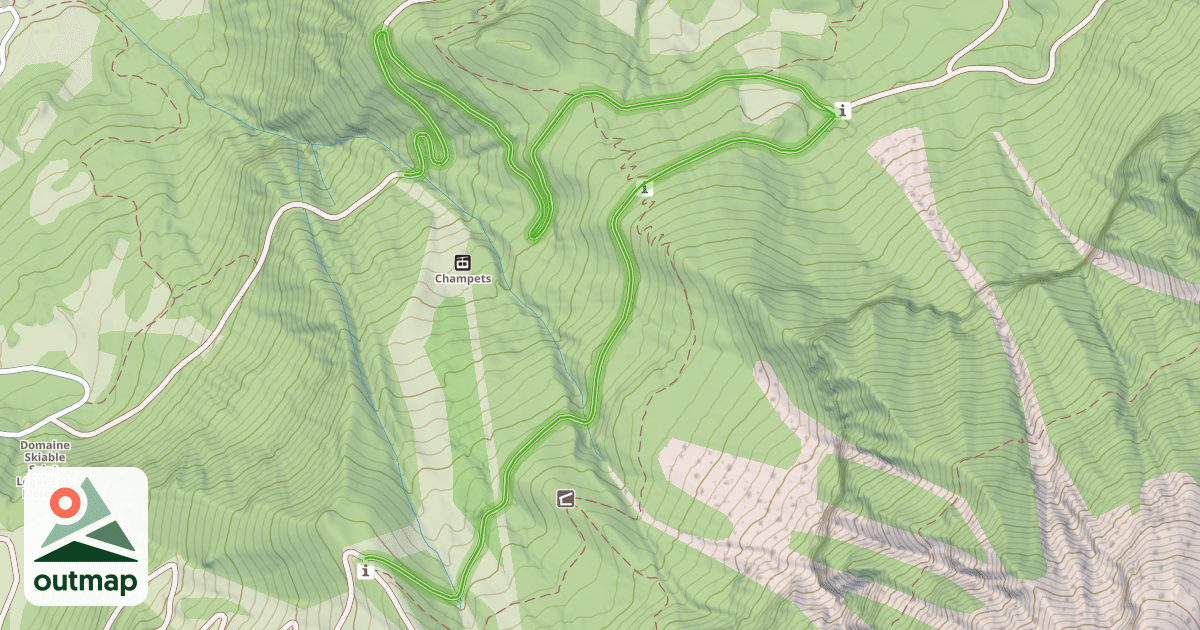 Map of Les Chamois