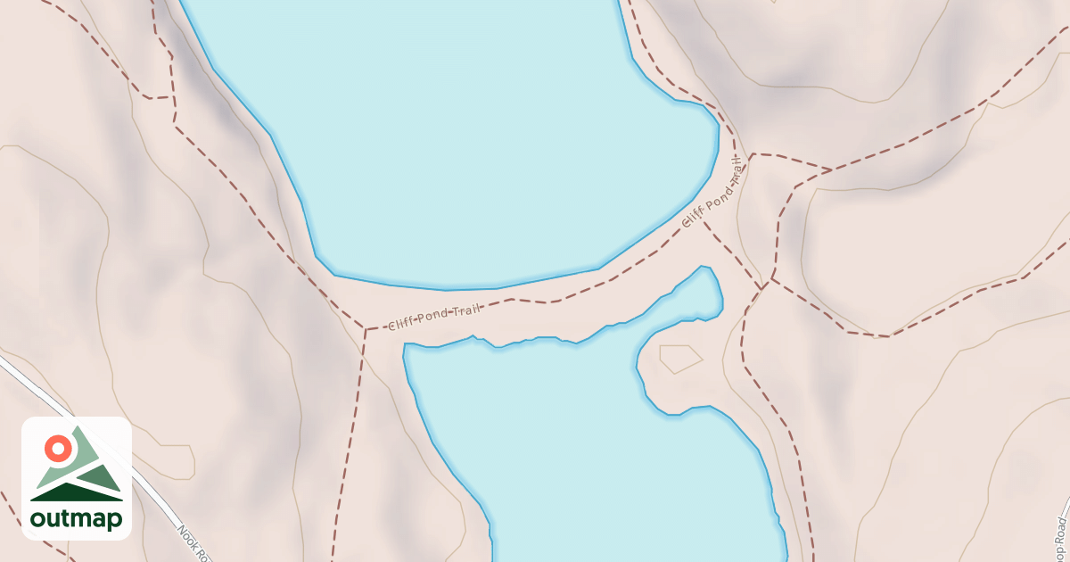 Map of Cliff Pond Loop Trail