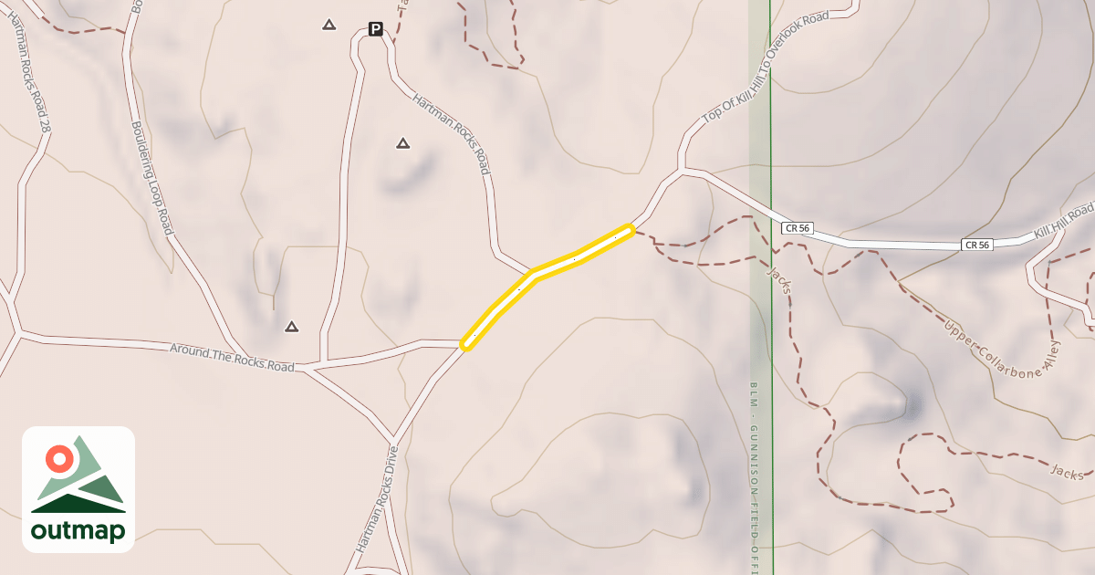 Map of Kill Hill Road