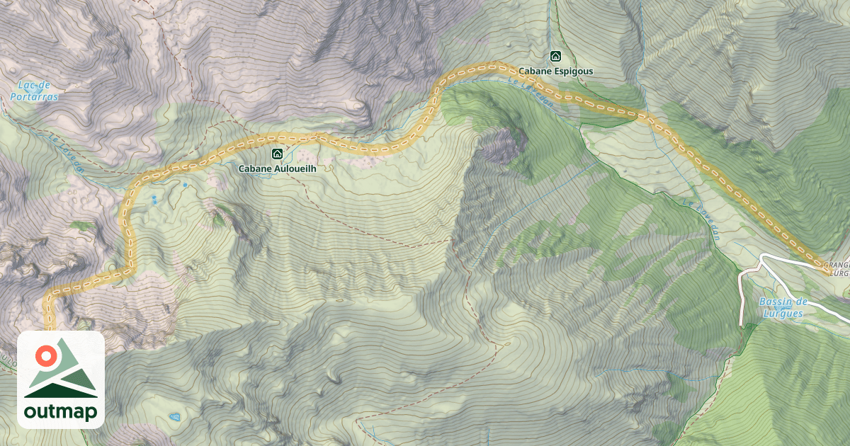 Map of Pic de Montarrouyes — Lurgues