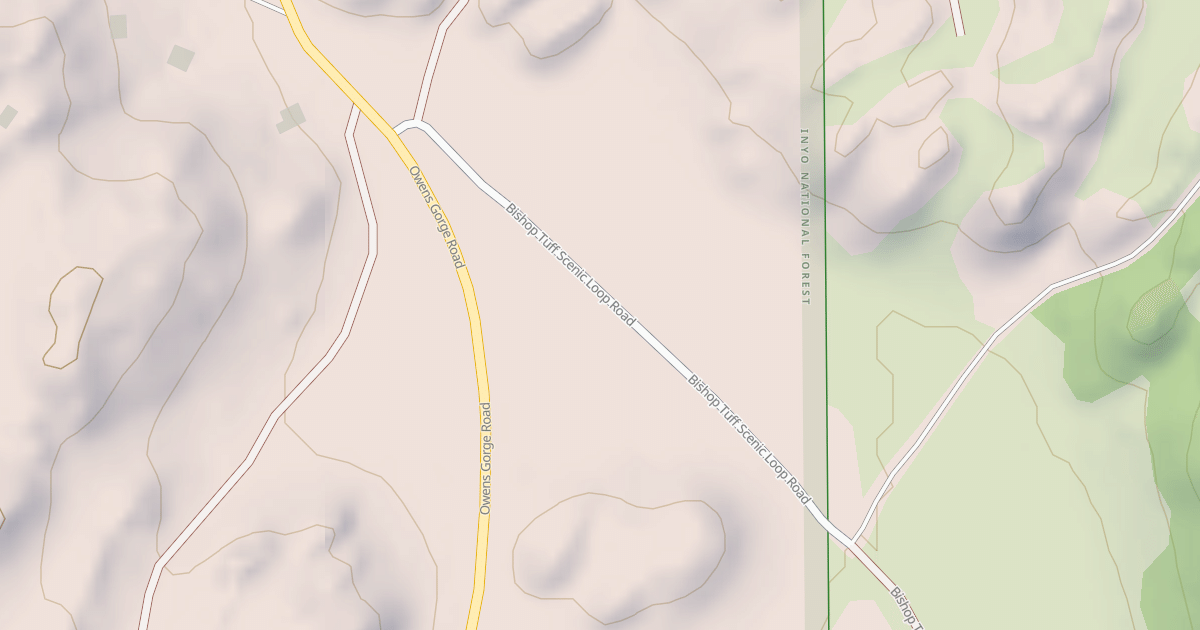 Map preview of BISHOP TUFF SCENIC LOOP