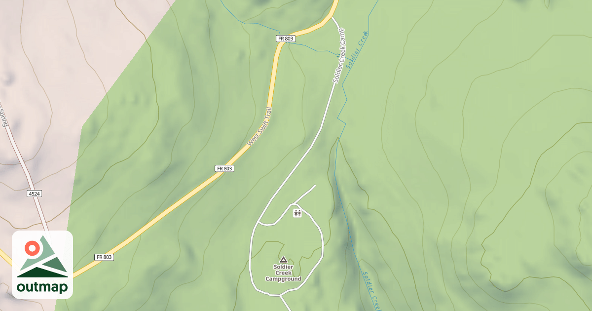 Map of SOLDIER CREEK CG