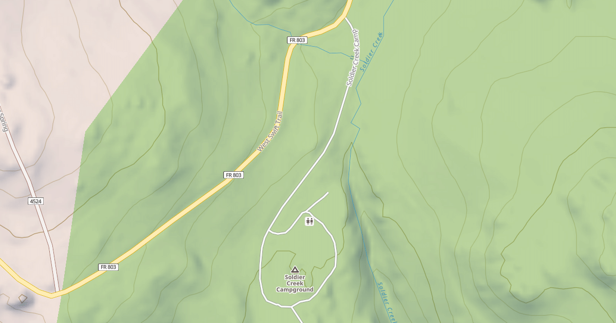Map preview of SOLDIER CREEK CG