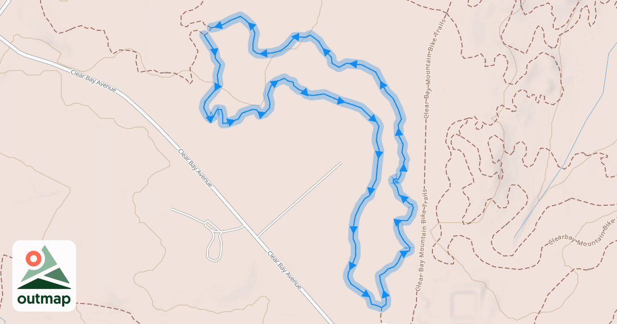 Map of Clear Bay Mountain Bike Trails Green Loop