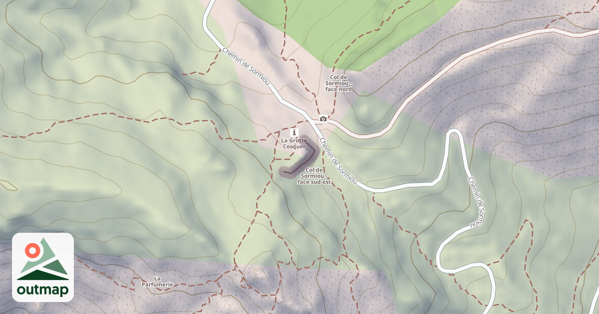 Map of Col de Sormiou (face Sud)