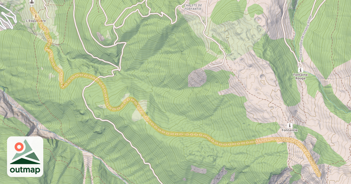 Map of Bosse de la Selle — Montbardon