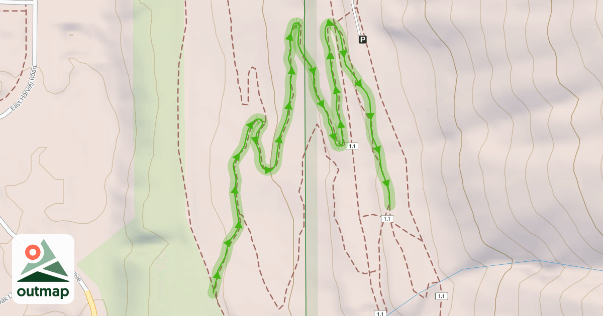 Map of Fruit Loops Up Trail