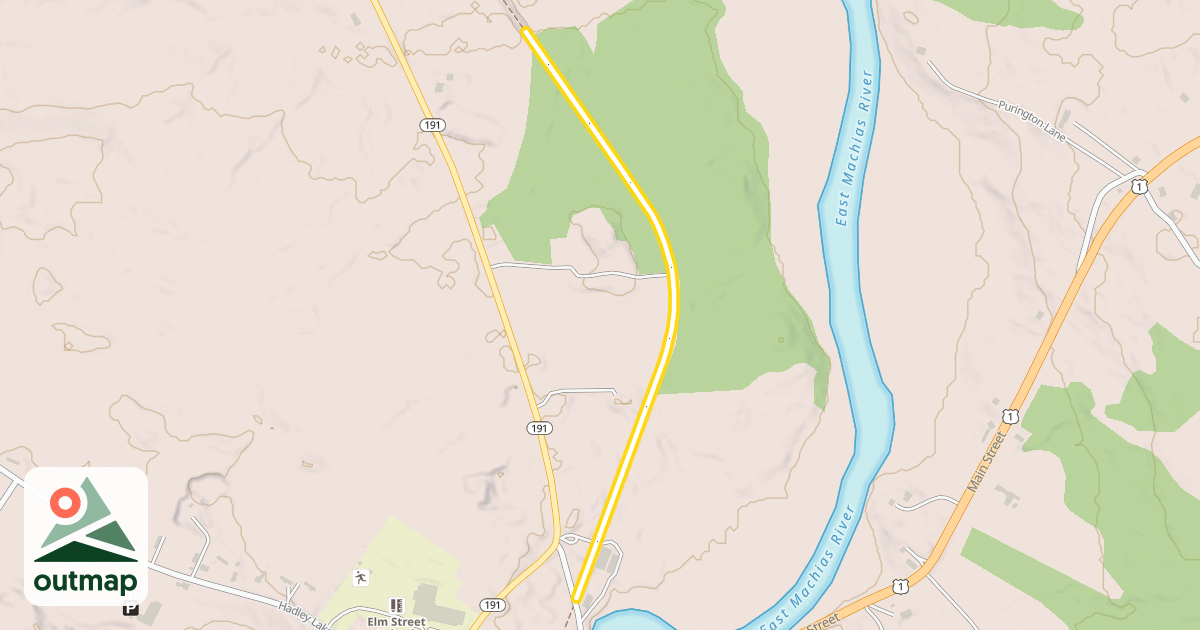 Map of Down East Sunrise Trail