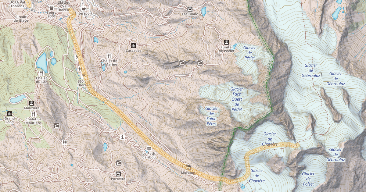 Map preview of Col de Gébroulaz — Val Thorens