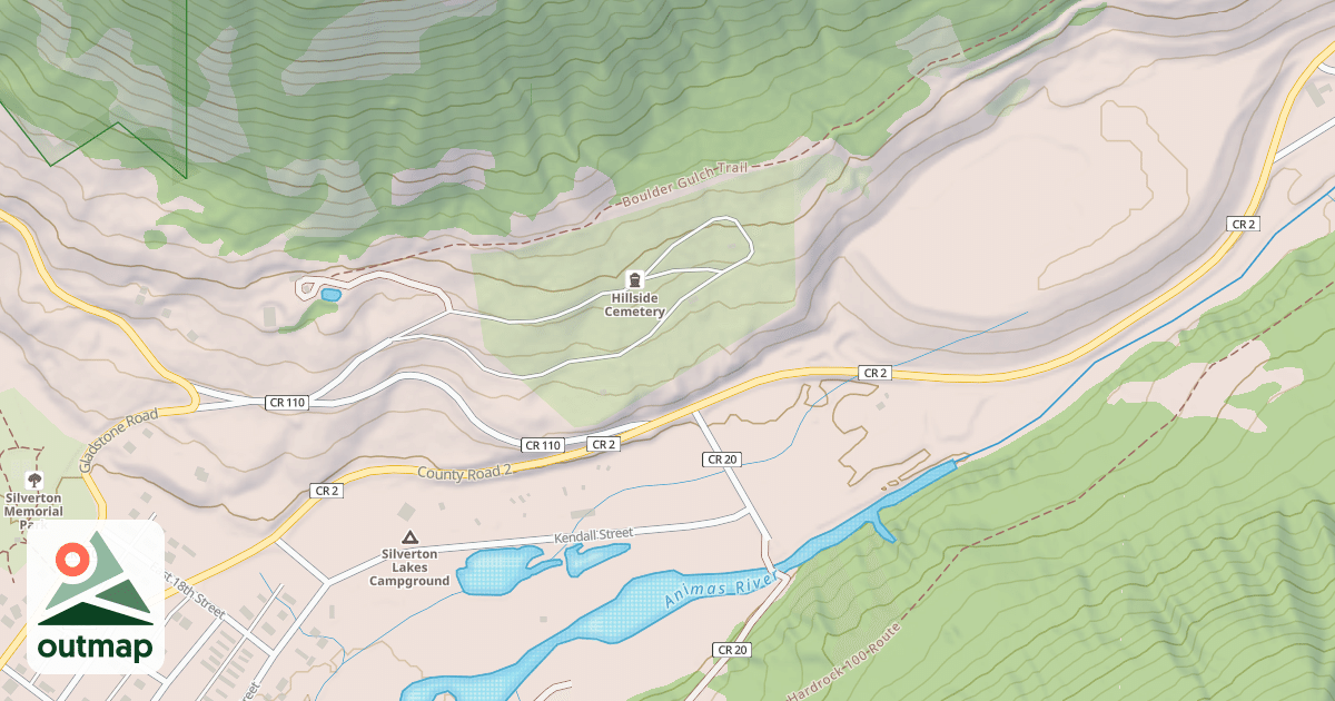 Map of County Road 2