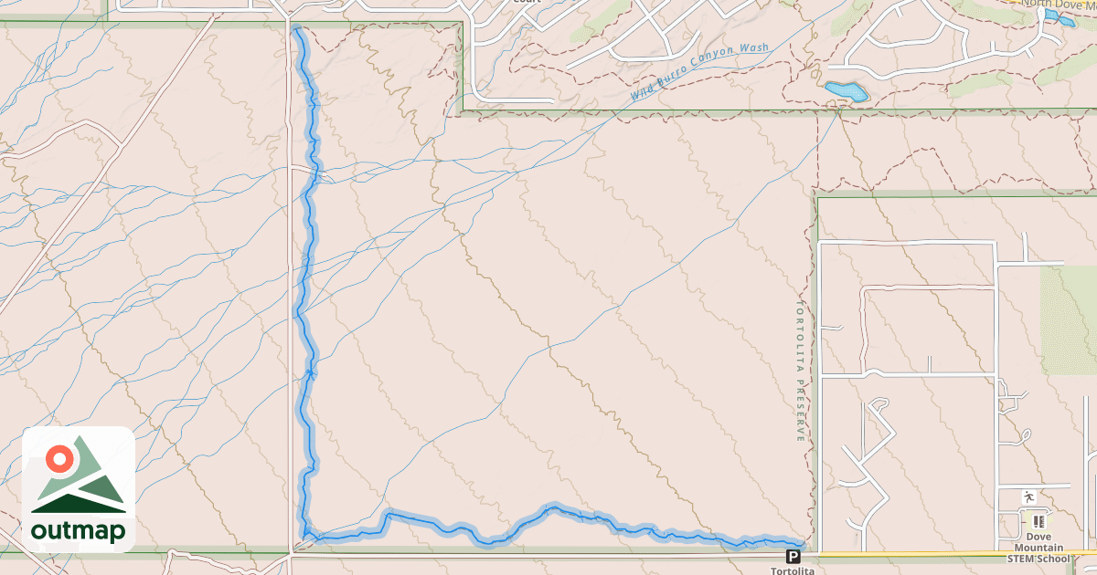 Map of Tortolita Preserve Loop