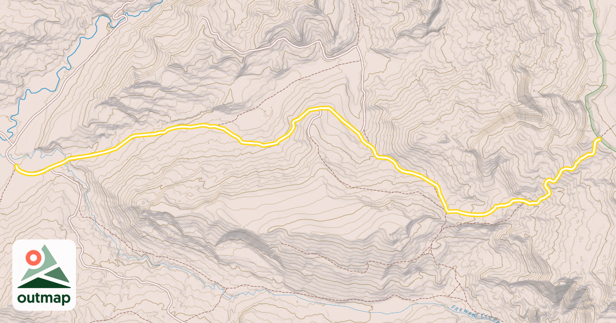 Map of Papoose Creek Road Snowmobile Trail