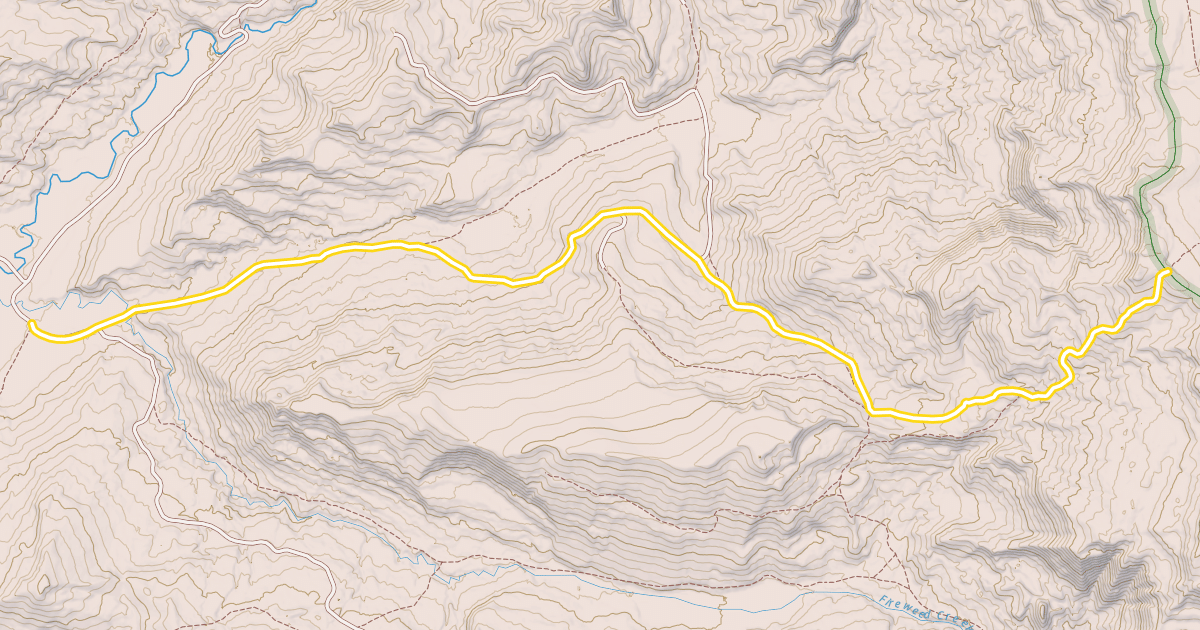 Map preview of Papoose Creek Road Snowmobile Trail
