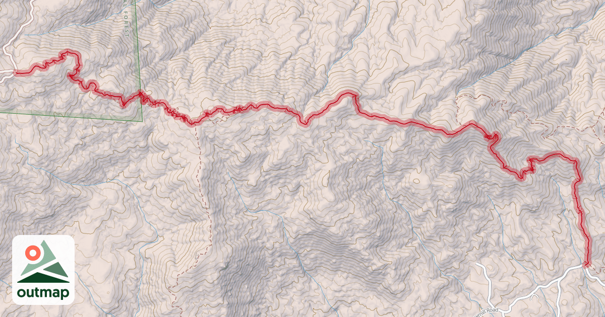 Map of Cooks Peak Trail