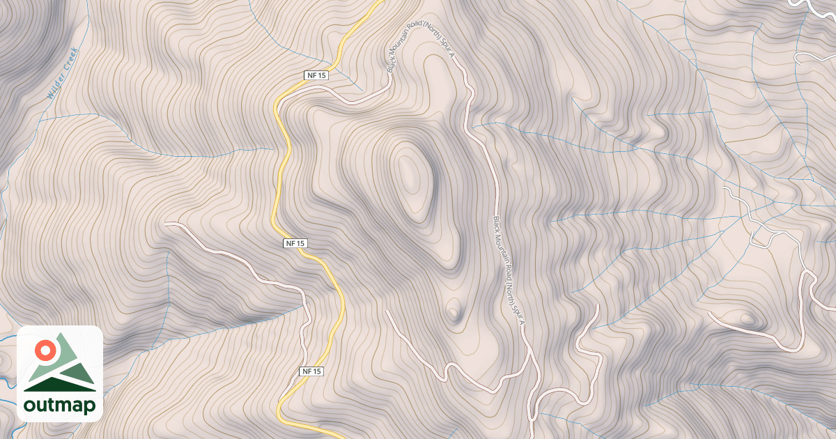 Map of BLACK MOUNTAIN (NORTH)