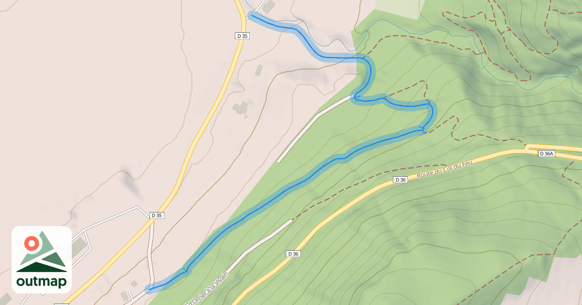 Map of Ancien Chemin d'Orcier à Jouvernaisinaz