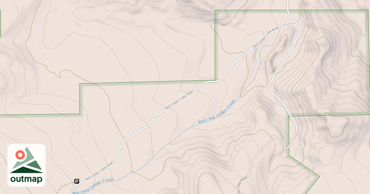 Map of RED LODGE CREEK