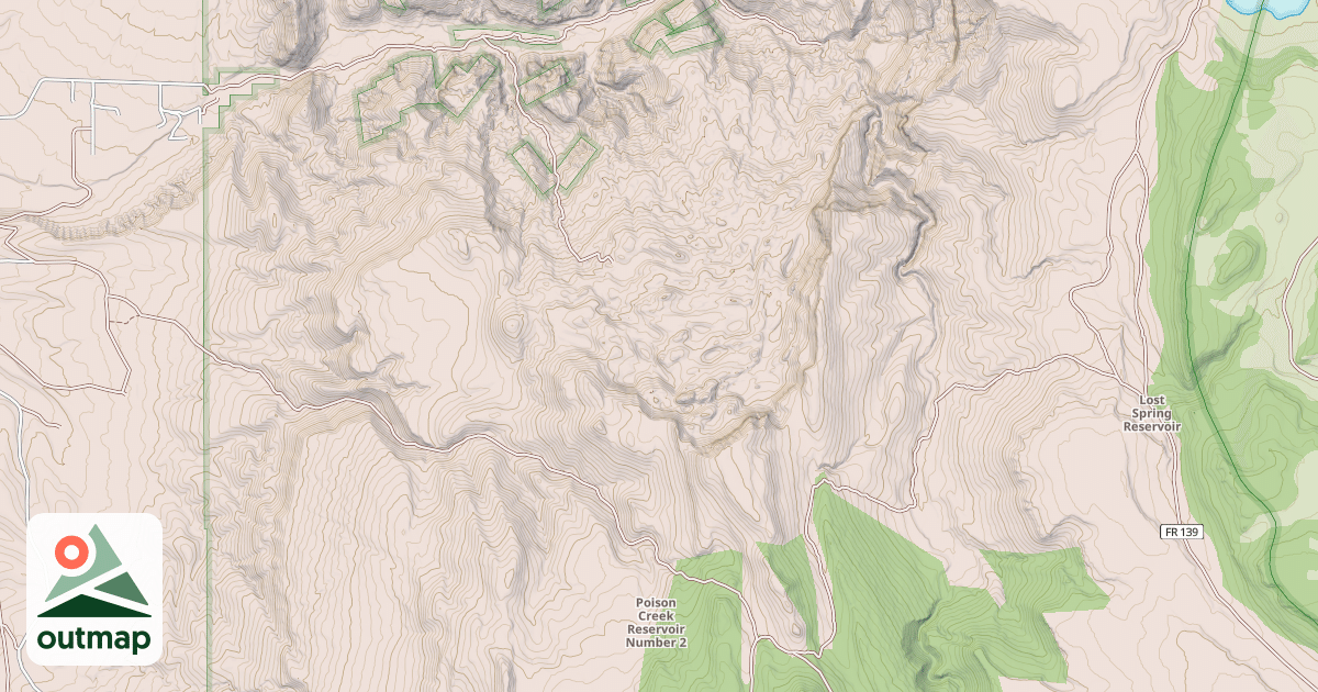 Map of Antimony Lake Atv Trail