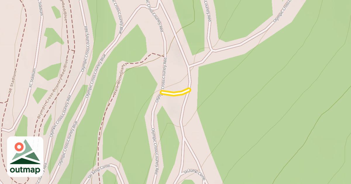 Map of Olympic Cross-Country Red