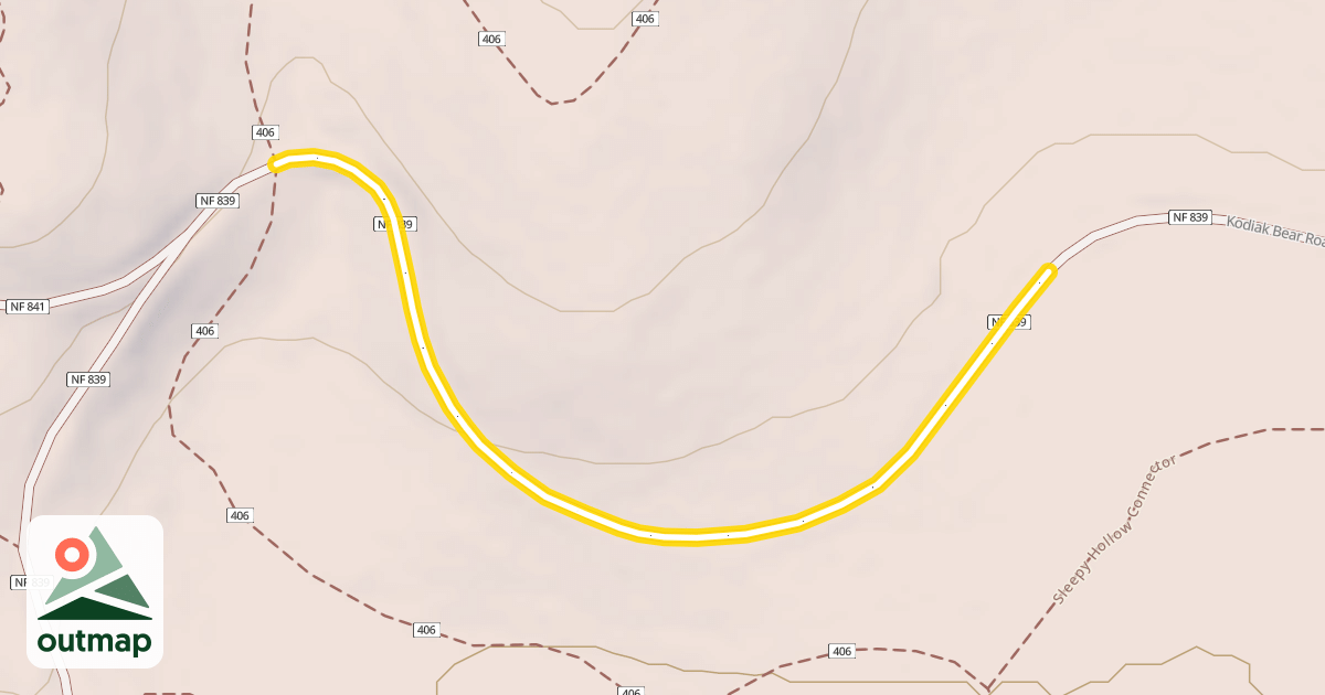 Map of Kodiak Bear Road