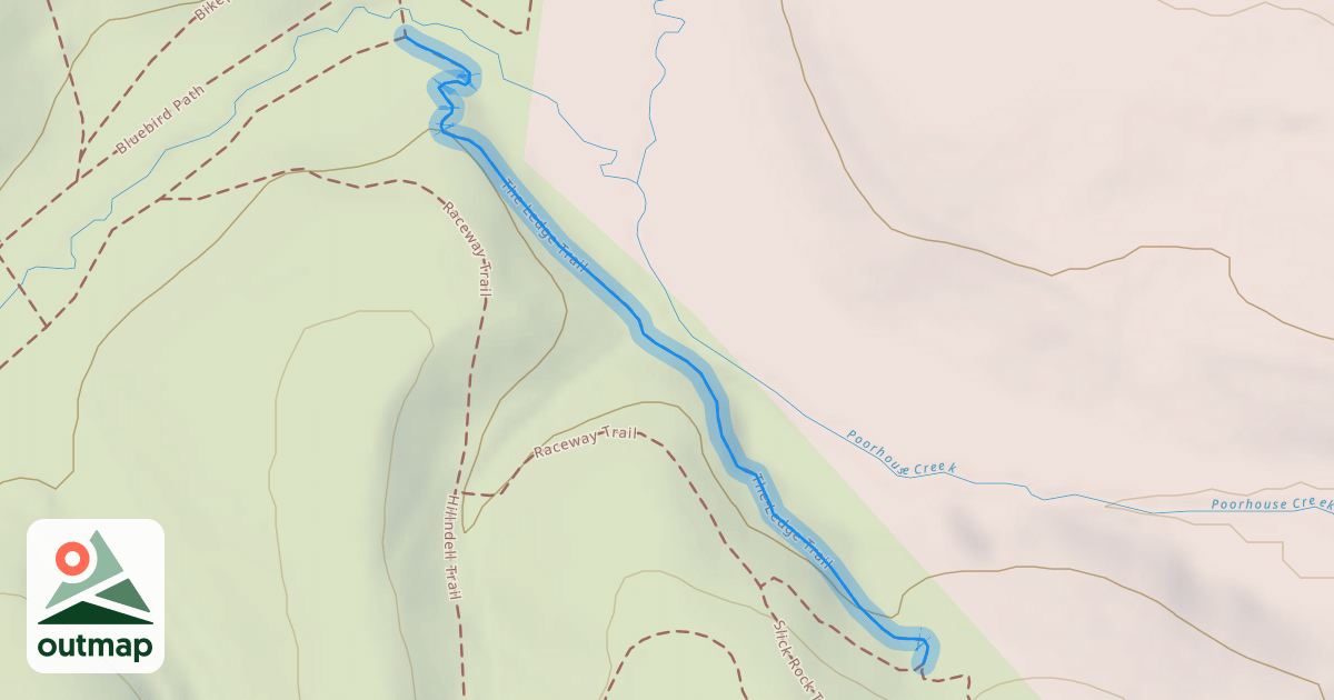 Map of The Ledge Trail