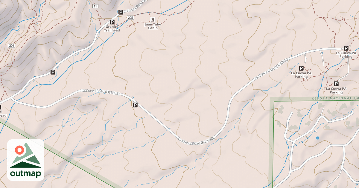 Map of LA CUEVA REC AREA