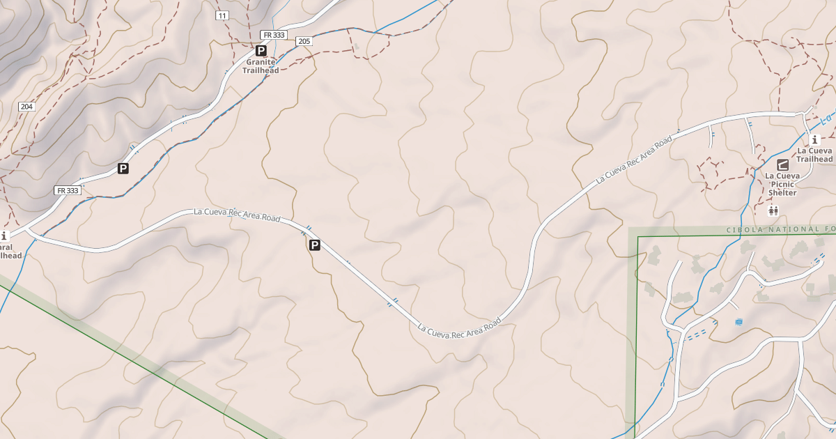Map preview of LA CUEVA REC AREA